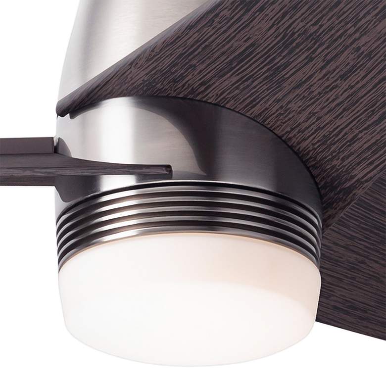 Image 3 48" Modern Fan Velo Nickel Ebony LED Damp Rated Hugger Fan with Remote more views
