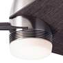 48" Modern Fan Velo Nickel Ebony LED Damp Rated Hugger Fan with Remote