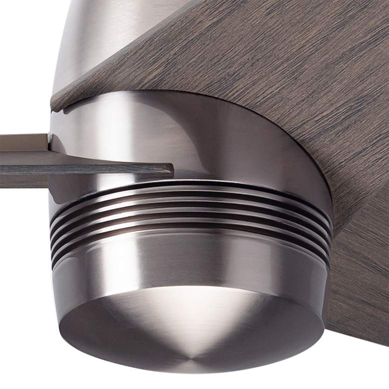 Image 2 48" Modern Fan Velo Nickel Graywash Damp Hugger Fan with Remote more views