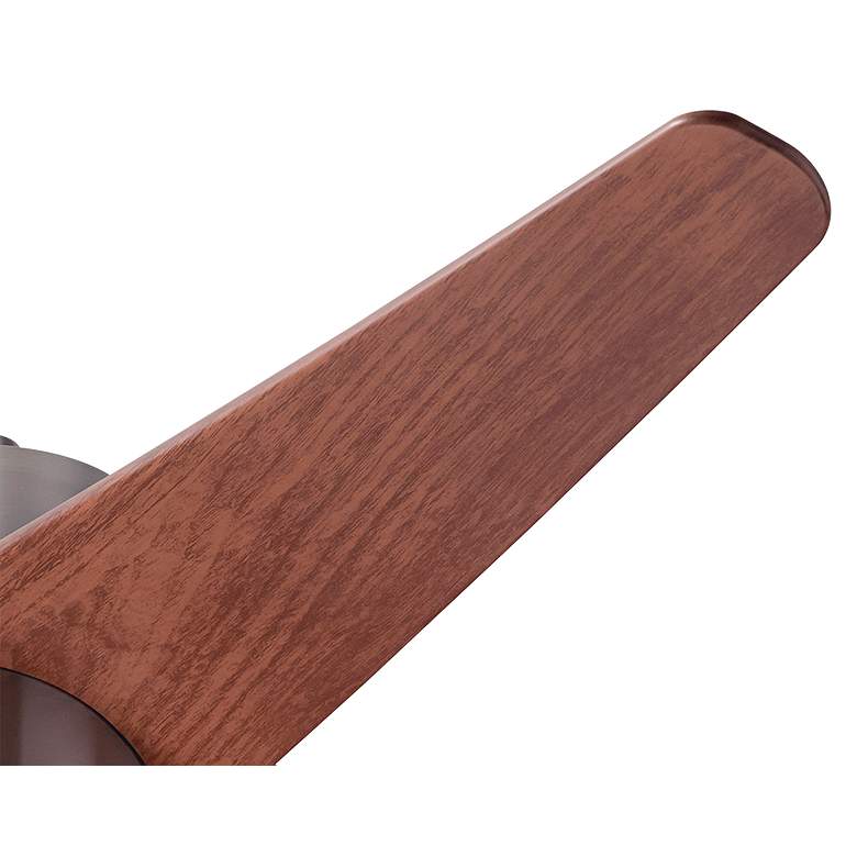 Image 4 48" Modern Fan Velo Nickel Mahogany Damp Rated LED Fan with Remote more views