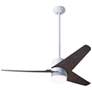 48" Modern Fan Velo White Ebony Damp Rated LED Ceiling Fan with Remote