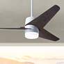 48" Modern Fan Velo White Ebony Damp Rated LED Ceiling Fan with Remote