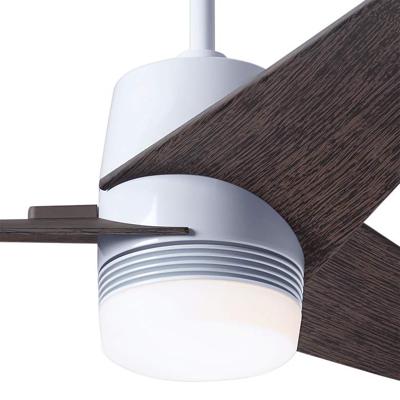 Image 3 48" Modern Fan Velo White Ebony Damp Rated LED Ceiling Fan with Remote more views