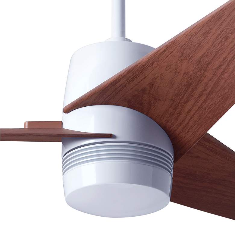 Image 3 48" Modern Fan Velo White Mahogany Modern Damp Rated Fan with Remote more views