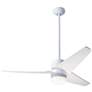 48" Modern Fan Velo Whitewash LED Damp Rated Ceiling Fan with Remote