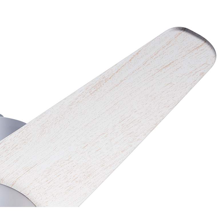 Image 4 48" Modern Fan Velo Whitewash LED Damp Rated Ceiling Fan with Remote more views