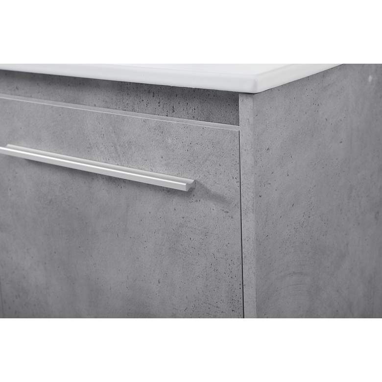 Image 6 48 Inch Single Bathroom Floating Vanity - Concrete Grey more views