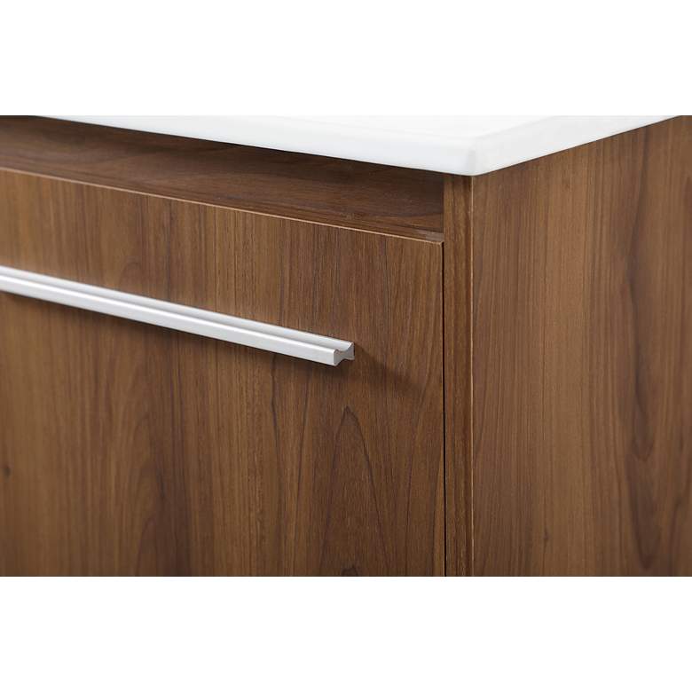 Image 6 48 Inch Single Bathroom Floating Vanity In Walnut Brown more views