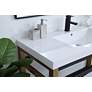 Thumbnail3 of 48 Inch Single Bathroom Metal Vanity In Golden Black more views