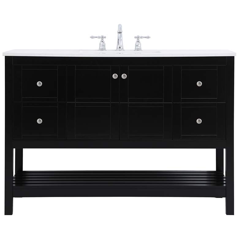 Image 1 48 Inch Single Bathroom Vanity In Black