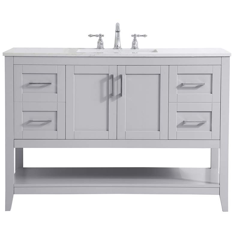 Image 1 48 Inch Single Bathroom Vanity In Grey