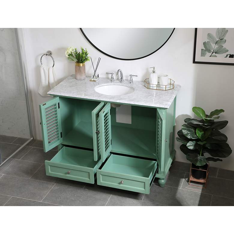 Image 5 48 Inch Single Bathroom Vanity In Vintage Mint more views