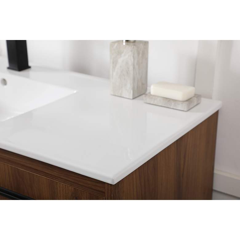 Image 6 48 Inch Single Bathroom Vanity In Walnut Brown more views