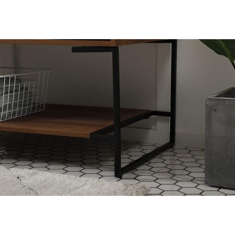 Image 7 48 Inch Single Bathroom Vanity In Walnut Brown more views
