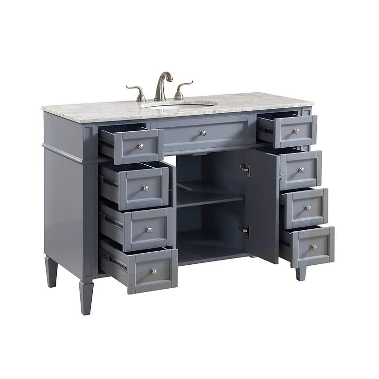 Image 4 48 Inch Single Bathroom Vanity Set, Grey more views
