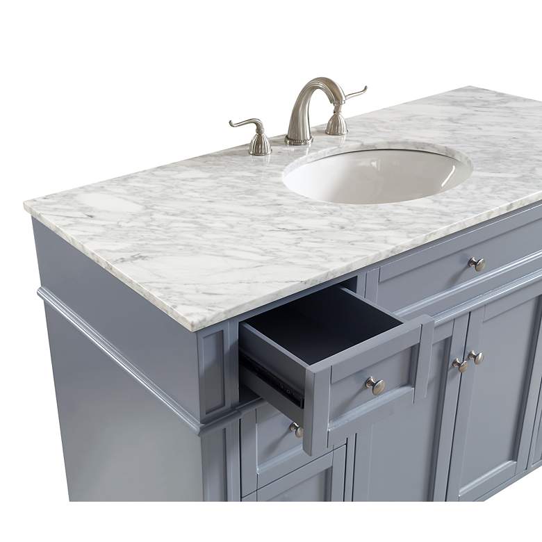 Image 5 48 Inch Single Bathroom Vanity Set, Grey more views