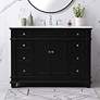 1_48 Inch Single Bathroom Vanity Set In Black