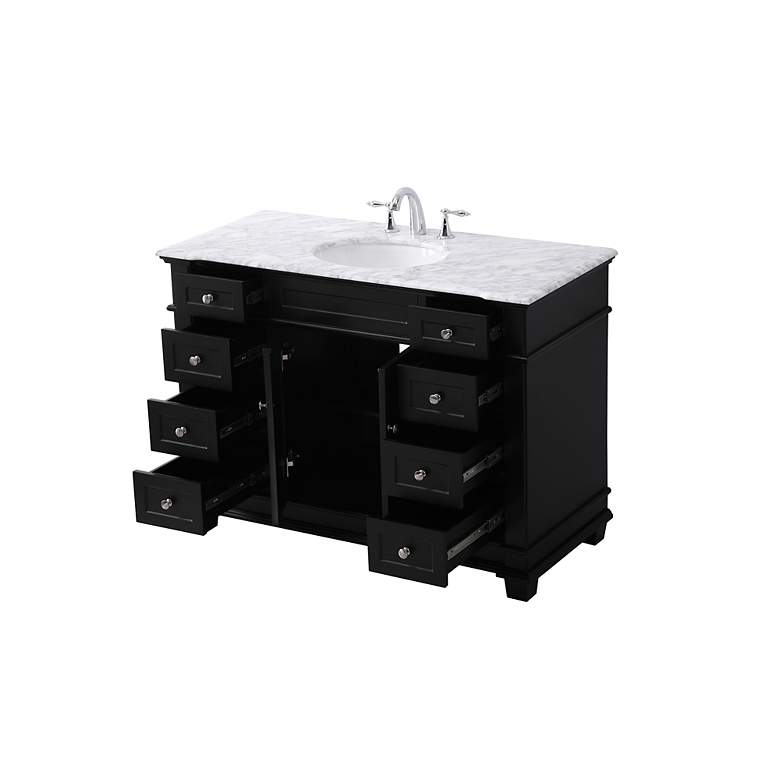 Image 6 48 Inch Single Bathroom Vanity Set In Black more views