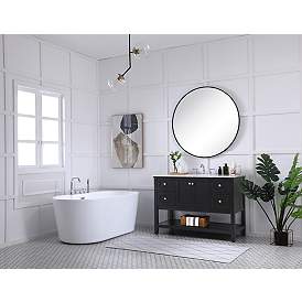 Image5 of 48 Inch Single Bathroom Vanity Set In Black more views