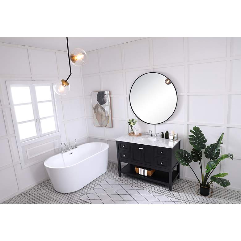 Image 6 48 Inch Single Bathroom Vanity Set In Black more views