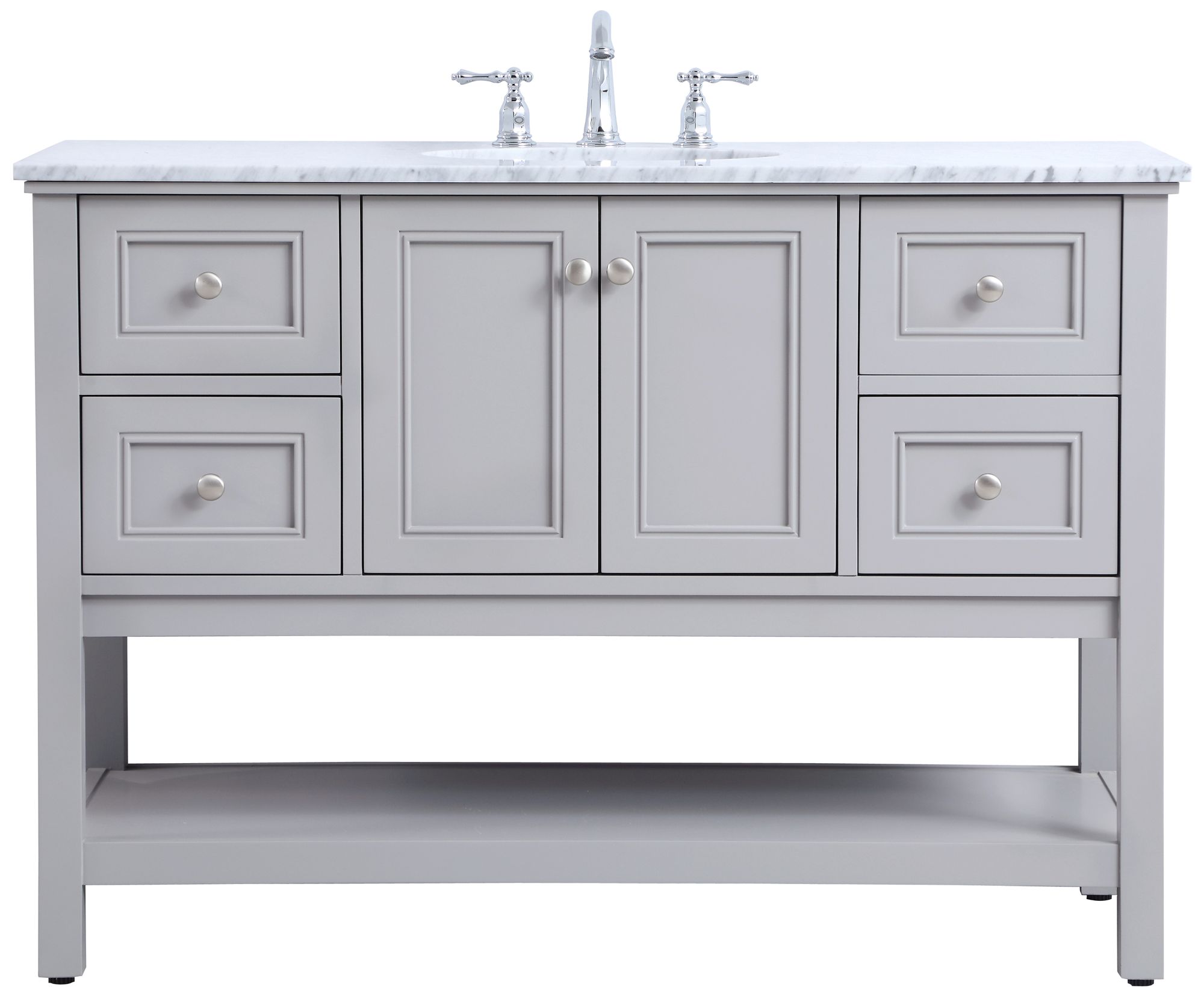 48 Inch Single Bathroom Vanity Set In Grey 517T5 Lamps Plus