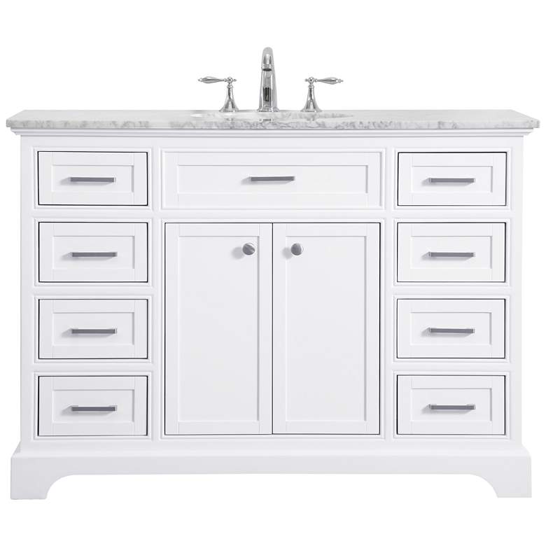Image 1 48 Inch Single Bathroom Vanity Set In White