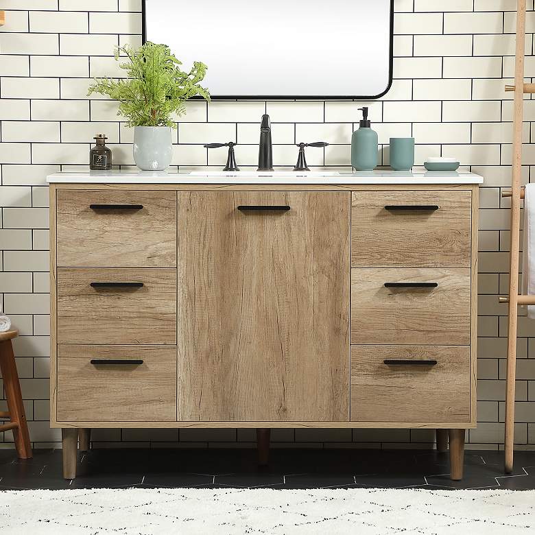 Image 1 48 Inch Single Bathroom Vanity