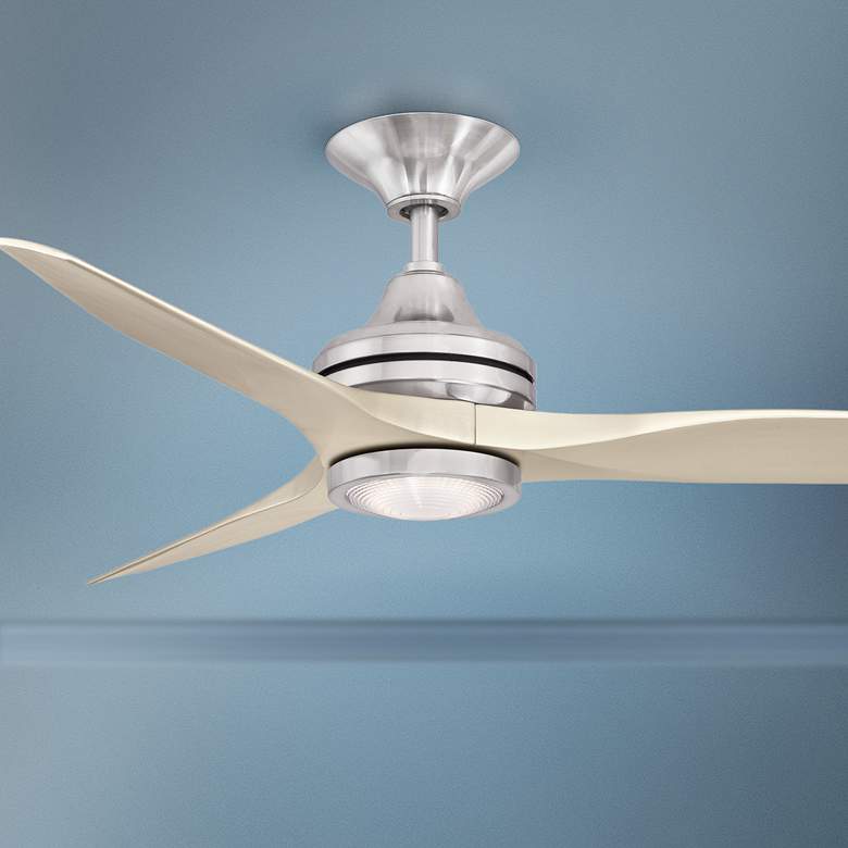 Image 1 48" Spitfire Brushed Nickel LED Damp Ceiling Fan