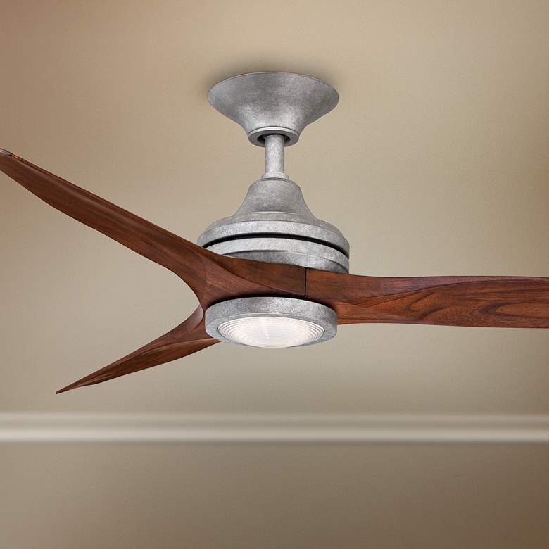 Image 1 48" Spitfire Galvanized LED Damp Ceiling Fan