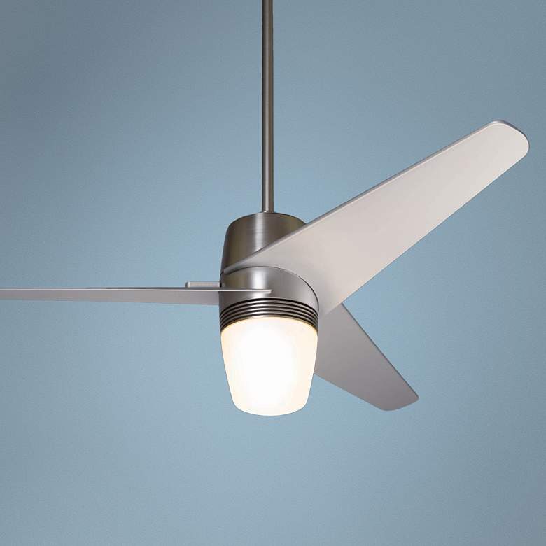 Image 1 48 inch Velo Bright Nickel with Light Ceiling Fan