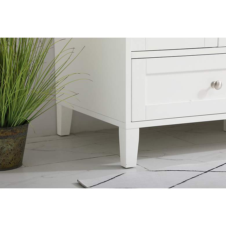Image 4 48-Inch White Single Sink Bathroom Vanity, Calacatta White Quartz Top more views