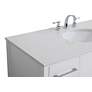 48-Inch White Single Sink Bathroom Vanity With White Calacatta Quartz Top in scene