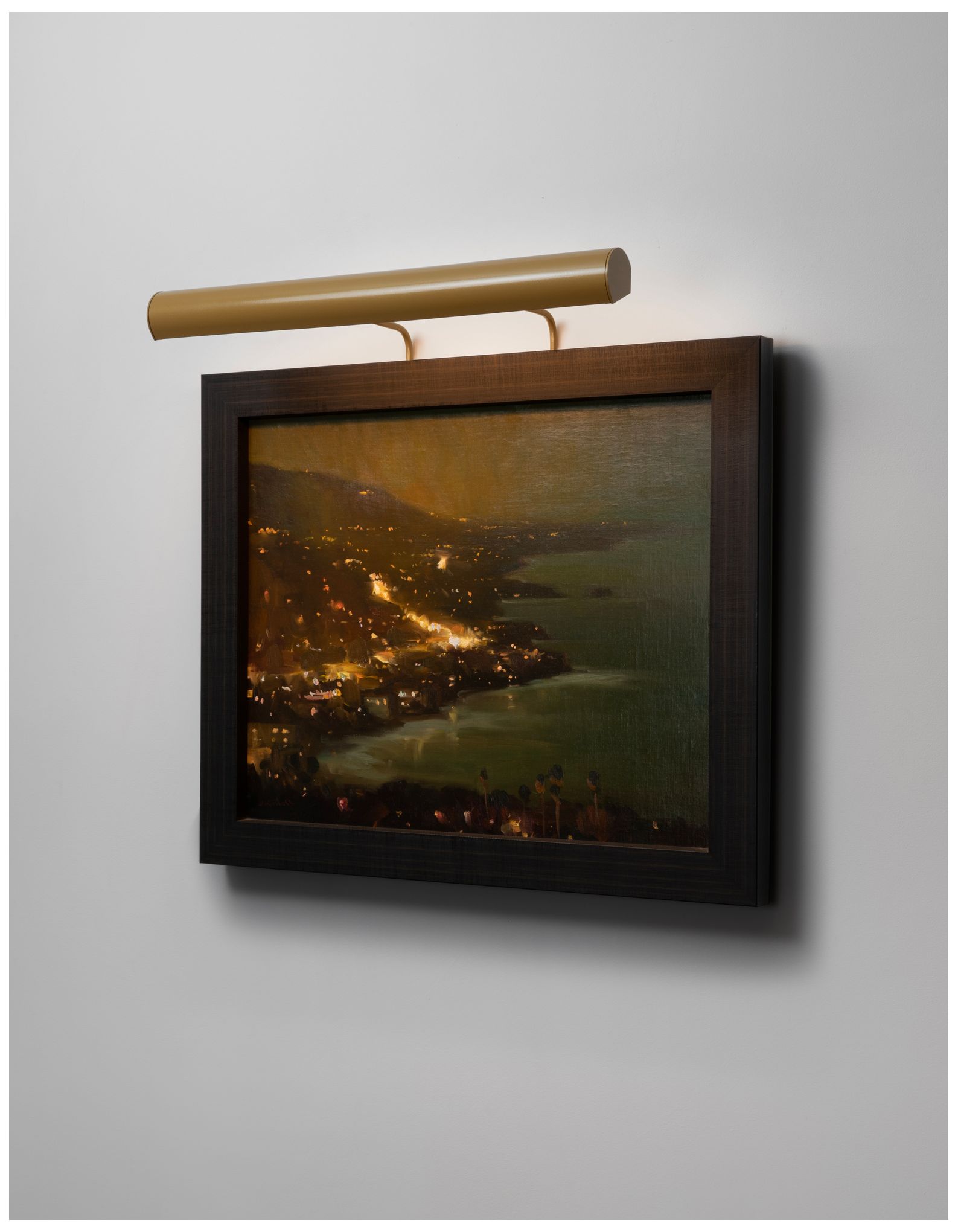 Image 3 48"W Gold Round Standard Mount 2700K 120V Dimmable LED Picture Light more views
