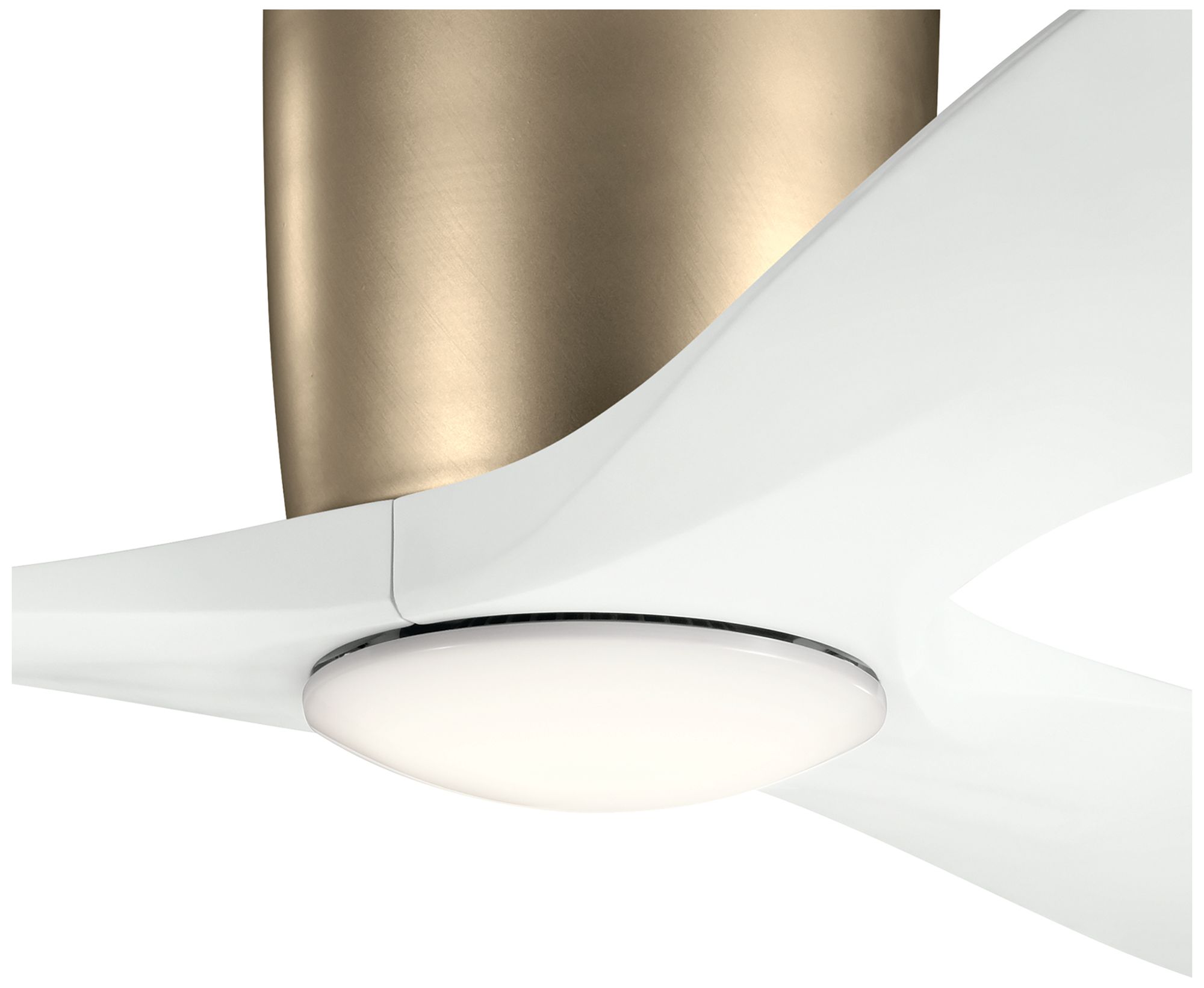 Image 4 48" Volos 3-Blade Champagne Bronze Ceiling Fan with Matte White Blades more views