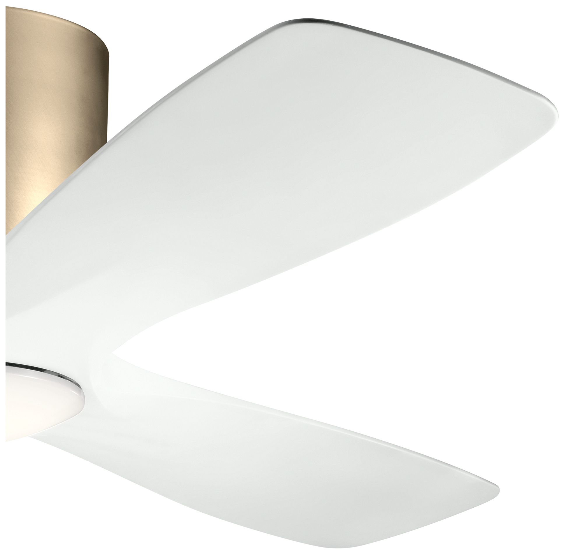Image 5 48" Volos 3-Blade Champagne Bronze Ceiling Fan with Matte White Blades more views