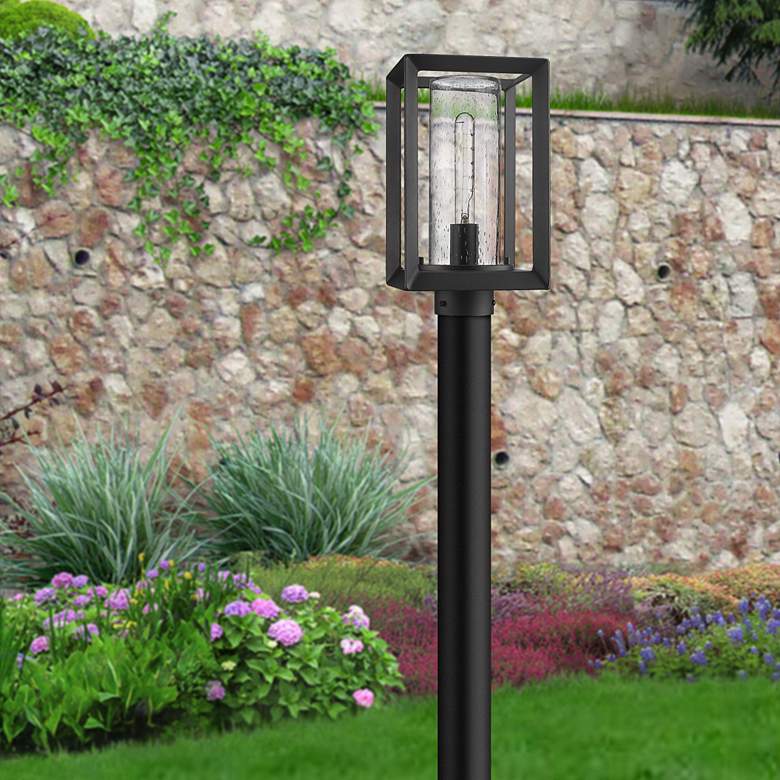 Image 1 Smyth 13 1/4" Wide Natural Black Outdoor Post Light in scene