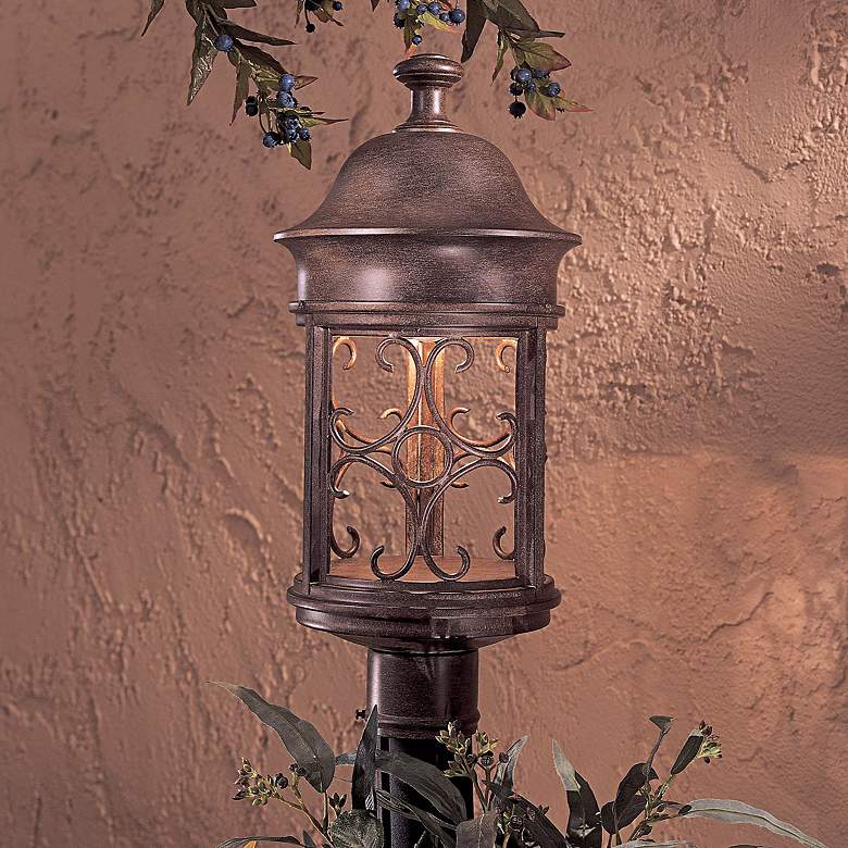 Image 1 Minka Lavery Sage Ridge 19 inch High Dark Sky Post Mount Light in scene