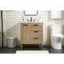 1_Elegant Baldwin 30 In. Bathroom Vanity In Natural Oak in scene