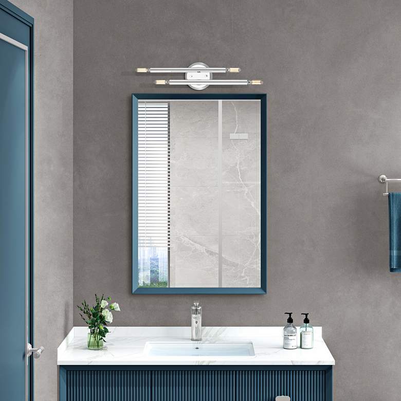 Image 1 Livex Soho 17" High 4-Light Polished Chrome Modern Wall Sconce in scene