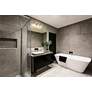 1_Z-Lite Harper 23" Wide Brushed Nickel 3-Light Vanity Bathroom Fixture in scene