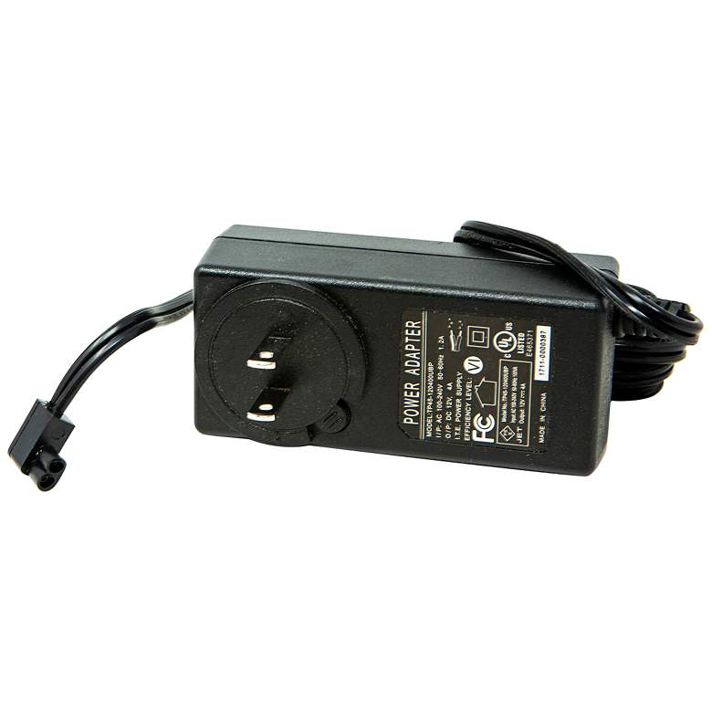Image 1 48W Black Wall Mount Plug-In Right Angle Output Connector