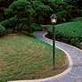 Bellagio Collection 24 1/2" High Black Outdoor Post Light in scene