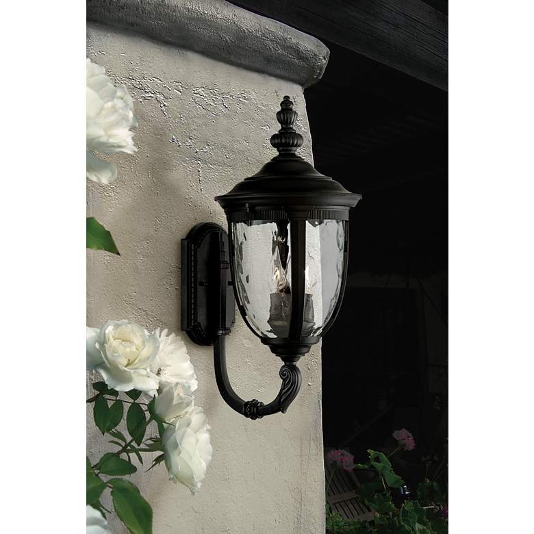 Image 1 Bellagio 21 inch High Black Upbridge Outdoor Wall Light in scene