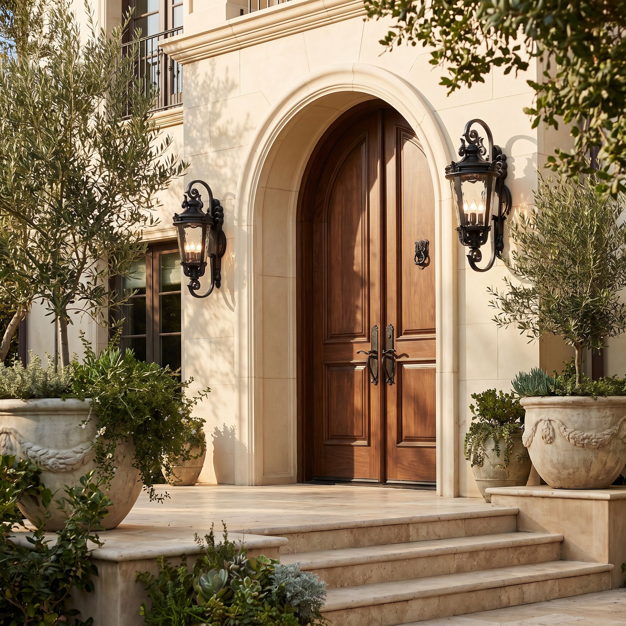 Casa Marseille 31" High Black Traditional Large Outdoor Wall Light in scene