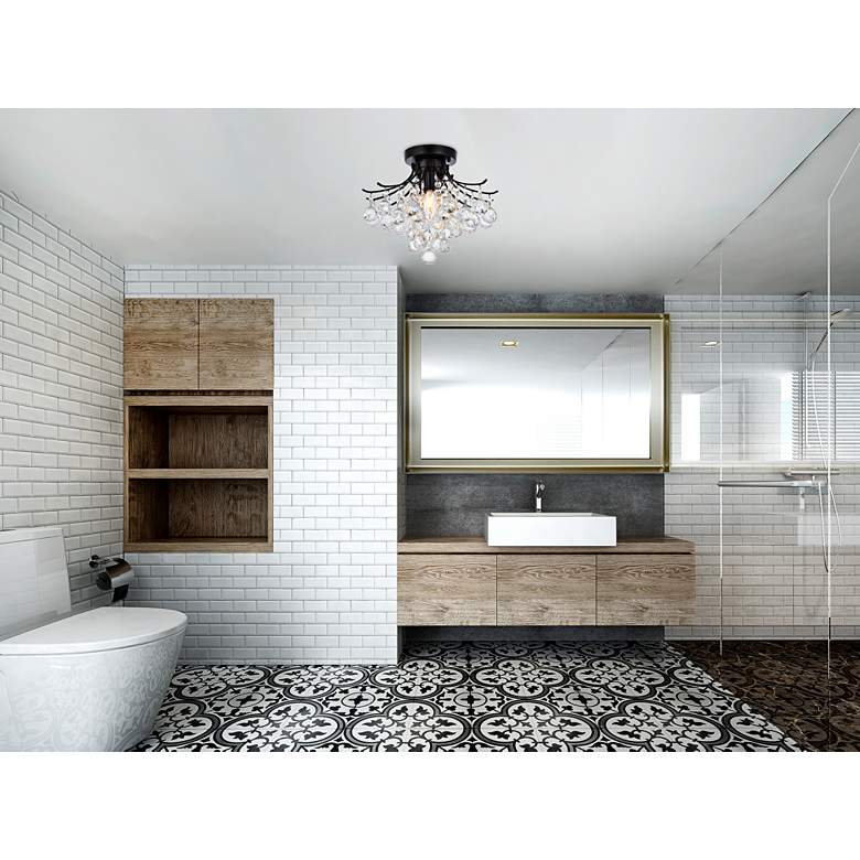 Image 1 Toureg 16" Wide Black Ceiling Light in scene