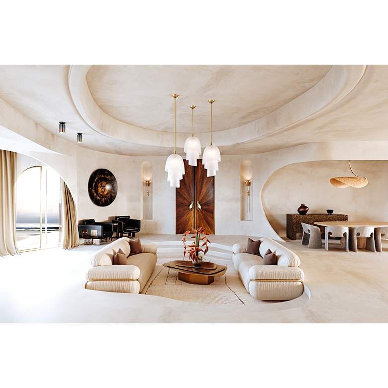 Image 1 Corbett Lighting Medea 40" 4 Lt. Gold Leaf Linear in scene