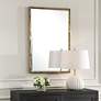 1_Uttermost Sutton 24 1/4" x 36 1/4" Gold Rectangle Wall Mirror in scene