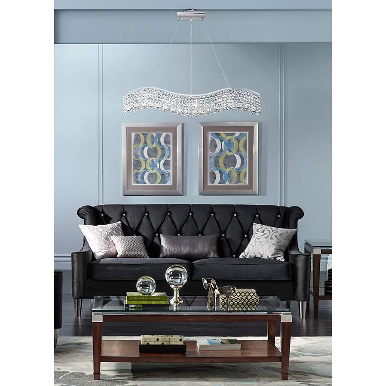 James R. Moder Crystal Wave 36&quot; Contemporary Chandelier in scene