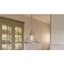 1_Quoizel Grant 13 1/2" Wide Brushed Nickel Seeded Glass Dome Pendant in scene