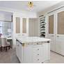 Thumbnail1 of Toureg 3 Lt Gold Flush Mount Clear in scene